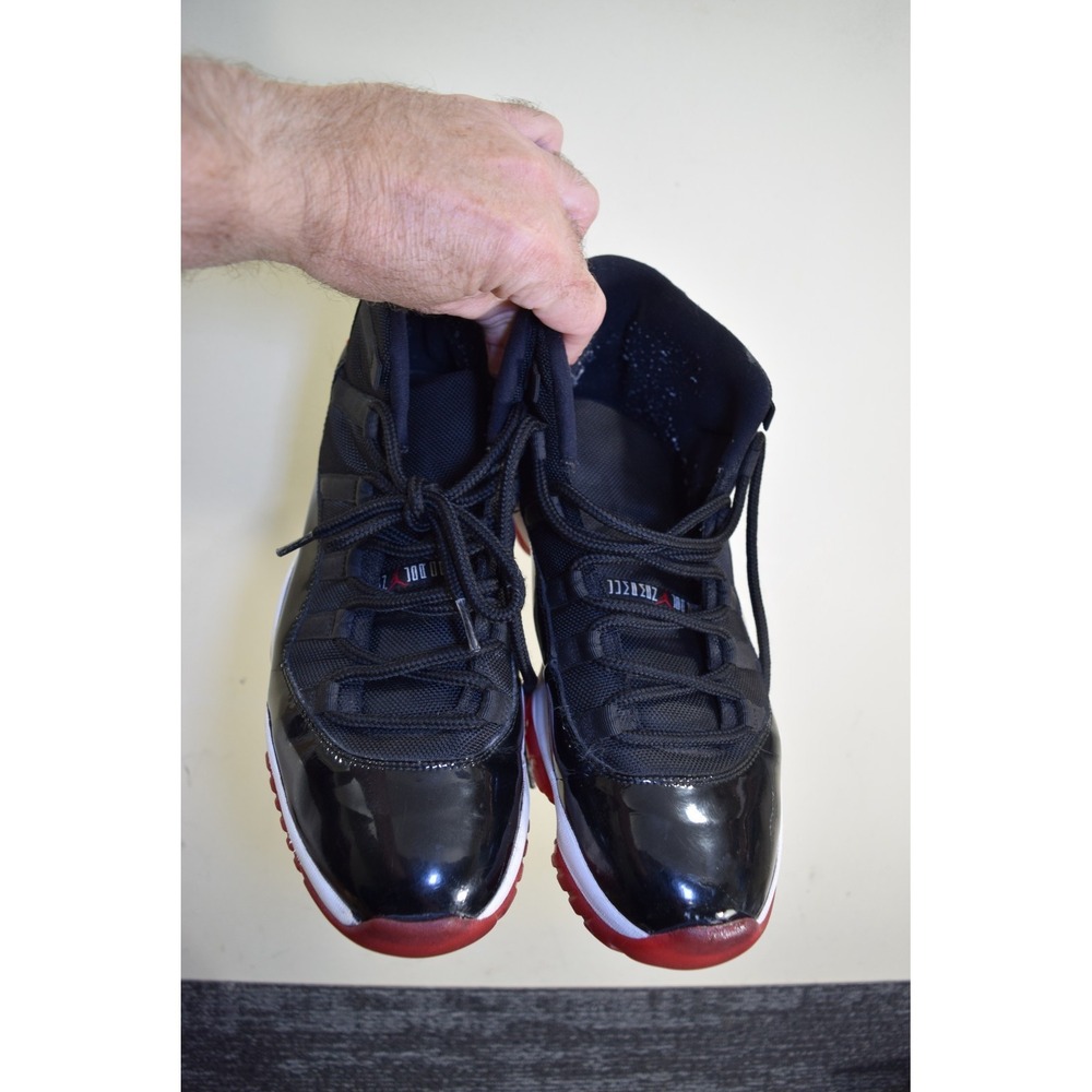 Nike 2012 Air Jordan 11 Retro Bred Patent 378037-010 MENS 12 NEED SOLES REGLUED - Picture 2 of 16